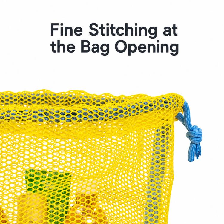 Mesh Drawstring Bag Breathable Travel Toiletry Pouch Beach Toy Bag For Kids Swim