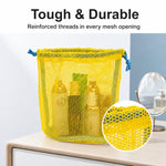 Mesh Drawstring Bag Breathable Travel Toiletry Pouch Beach Toy Bag For Kids Swim
