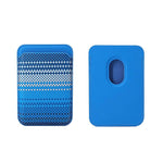 Portafoglio magnetico per cellulare con texture in fibra aramidica a righe, porta carte con 23 magneti N52 e fessura per il pollice.