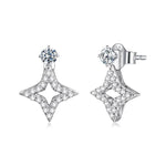 S925 Sterling Silver Detachable Moissanite Stud Earrings, MSE135