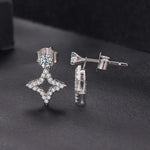 S925 Sterling Silver Detachable Moissanite Stud Earrings, MSE135