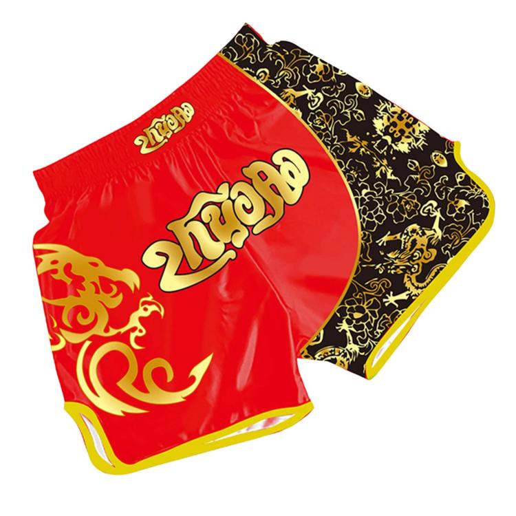 ZhuoAo Muay Thai Boxing Shorts Kickboxing & Sanda Training Fight Shorts For Men & Women, XXL