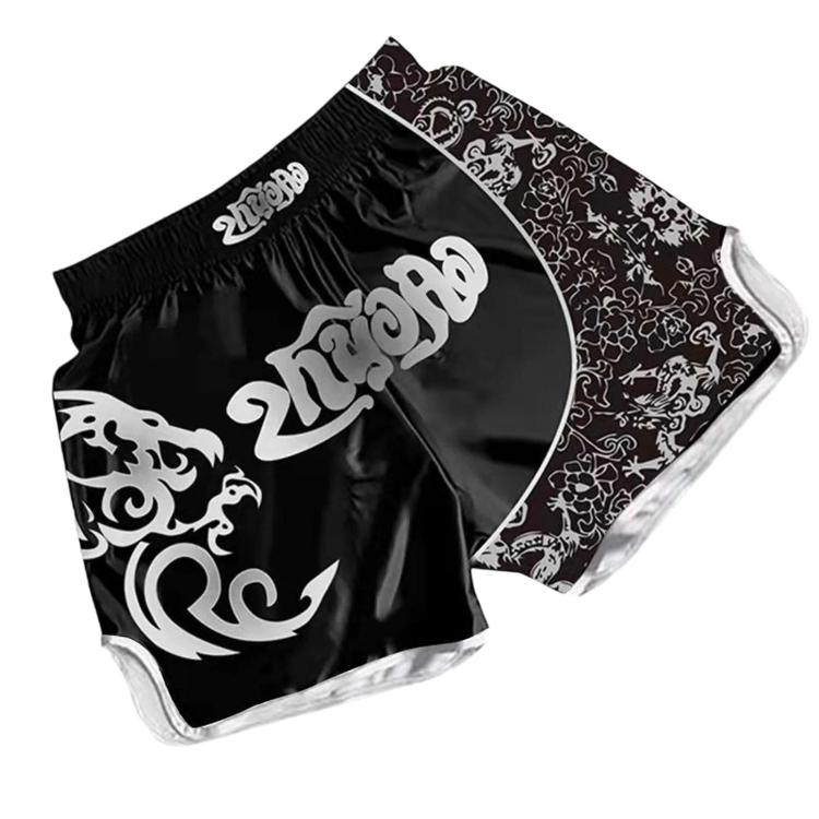 ZhuoAo Muay Thai Boxing Shorts Kickboxing & Sanda Training Fight Shorts For Men & Women, XXXL