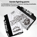 ZhuoAo Muay Thai Boxing Shorts Kickboxing & Sanda Training Fight Shorts For Men & Women, XXS