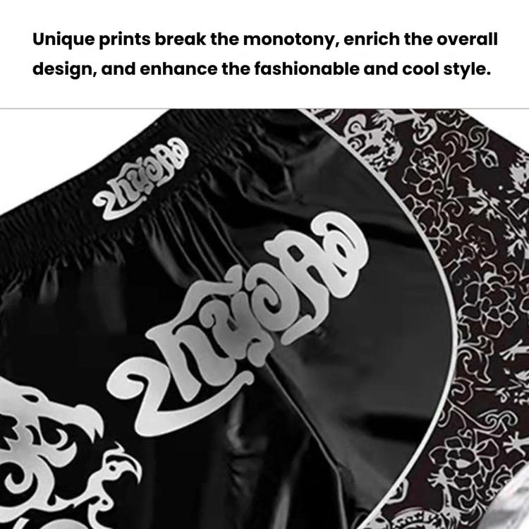 ZhuoAo Muay Thai Boxing Shorts Kickboxing & Sanda Training Fight Shorts For Men & Women, XXS