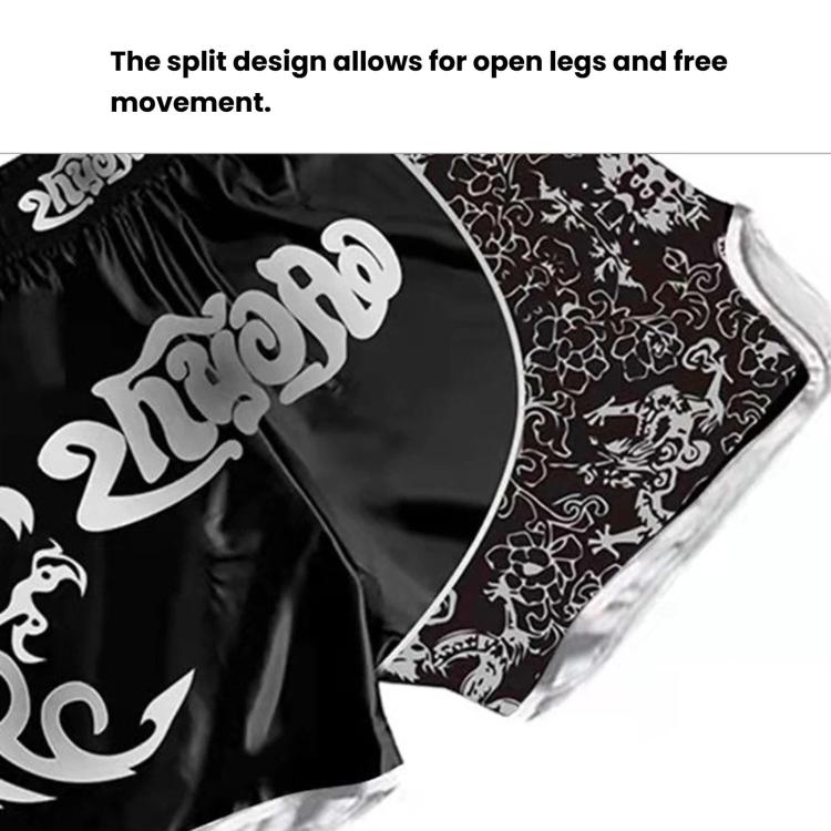 ZhuoAo Muay Thai Boxing Shorts Kickboxing & Sanda Training Fight Shorts For Men & Women, XXXS