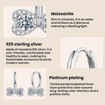 S925 Sterling Silver Sparkling Bow Moissanite Earrings