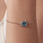 Copper-Plated White Gold Marine Animal Turtle Bracelet