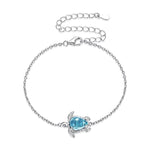 Copper-Plated White Gold Marine Animal Turtle Bracelet