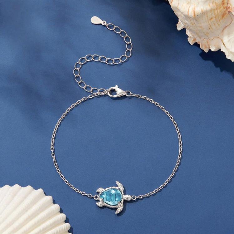 Copper-Plated White Gold Marine Animal Turtle Bracelet