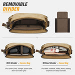 Vintage Waterproof Canvas Camera Messenger Bag DSLR Mirrorless Shoulder Case