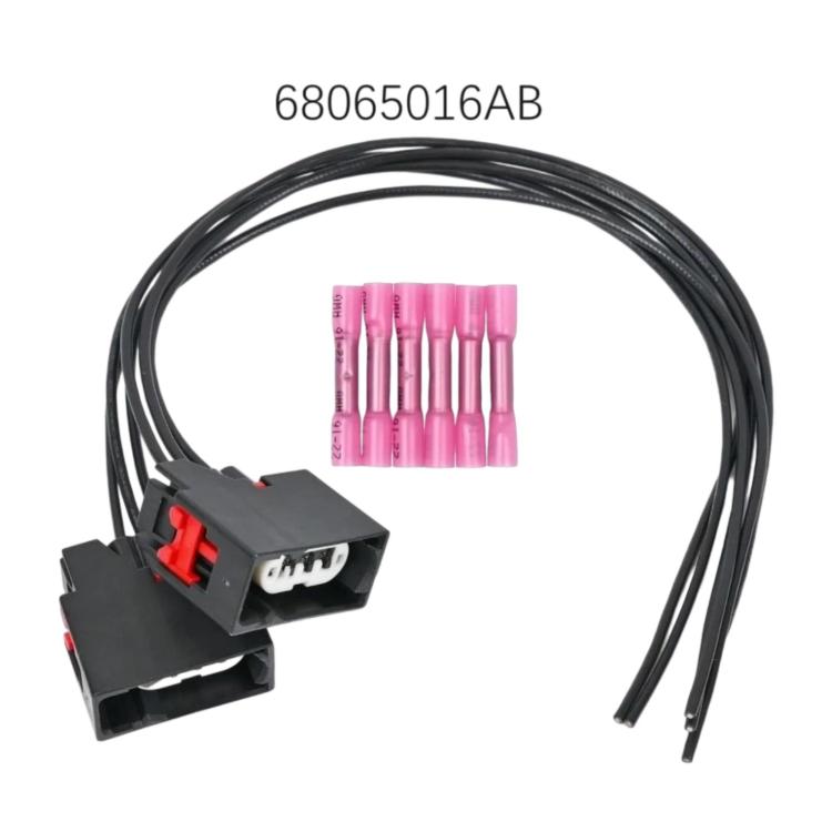 For Jeep Wrangler JK 2007-2018 Front Turn Signal Plug Pigtail Wiring Harness 68065016AB, 68065016AB