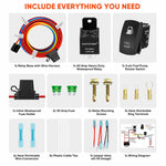 60A 12V Electric Fuel Pump Waterproof Relay Kit Fuel Pump Rocker Switch Wiring Harness Set