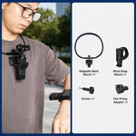 For Insta360 Luna Ultra Neck Mount And Wrist Strap Holder Kit Action Camera And Remote, 4-Piece Set, 5-Piece Set