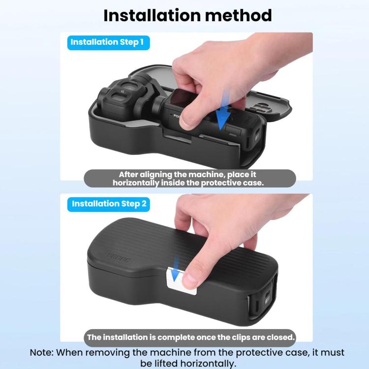 Per DJI Osmo Pocket 4P BRDRC, copriobiettivo, schermo, custodia antiurto, porta filtri