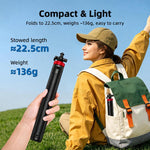 Asta di prolunga per selfie con testa a sfera Flymile per DJI, Insta360, GoPro e altre action camera