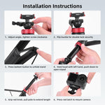 BRDRC Asta per selfie con testa a sfera da 1,6 m e sgancio rapido per treppiede., For DJI Osmo Action 6 / Nano, For DJI Osmo Action 3 / 4 / 5 Pro