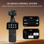 Per DJI Osmo Pocket 4 BRDRC Gimbal portatile per fotocamera, luce di riempimento per selfie