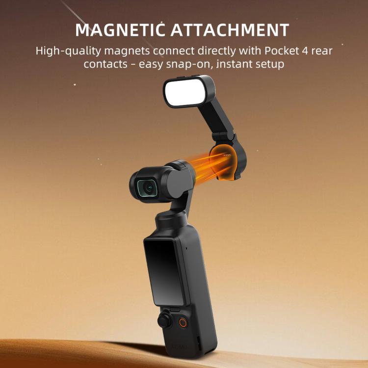 Per DJI Osmo Pocket 4 BRDRC Gimbal portatile per fotocamera, luce di riempimento per selfie