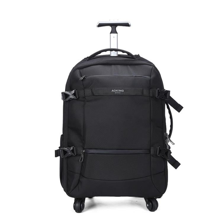 AOKING 20 Inch Rolling Backpack With 360-Degree Spinner Wheels Laptop Bag With Exterior Side Pocket