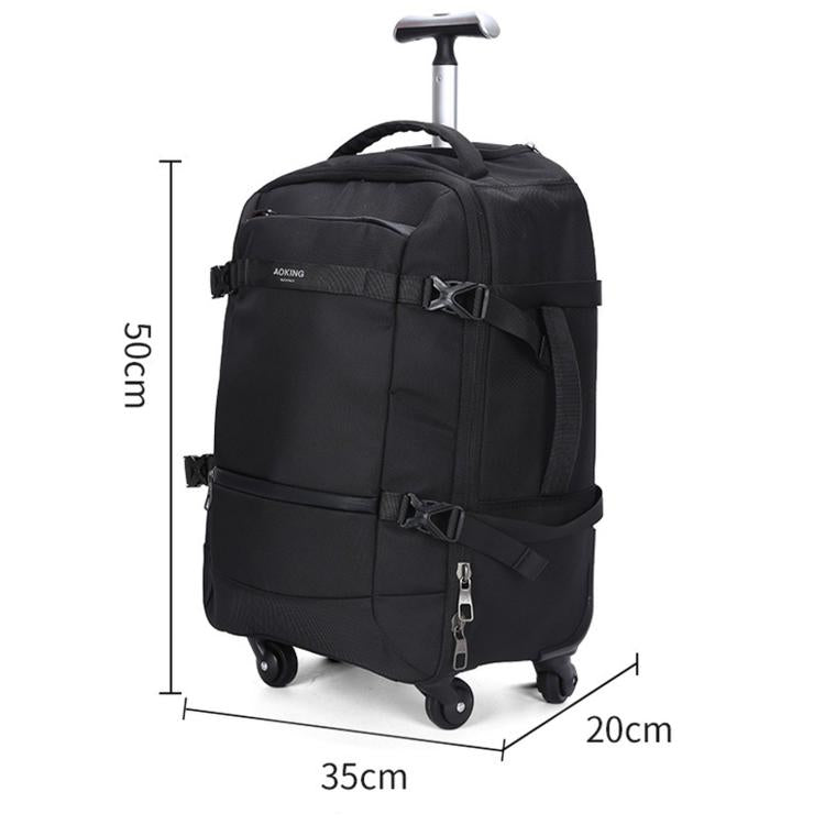 AOKING 20 Inch Rolling Backpack With 360-Degree Spinner Wheels Laptop Bag With Exterior Side Pocket