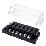 1-In-6-Out Waterproof Automotive Blade Fuse Holder, Without Lights, With Lights