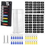 1-In-6-Out Waterproof Automotive Blade Fuse Holder, Without Lights, With Lights