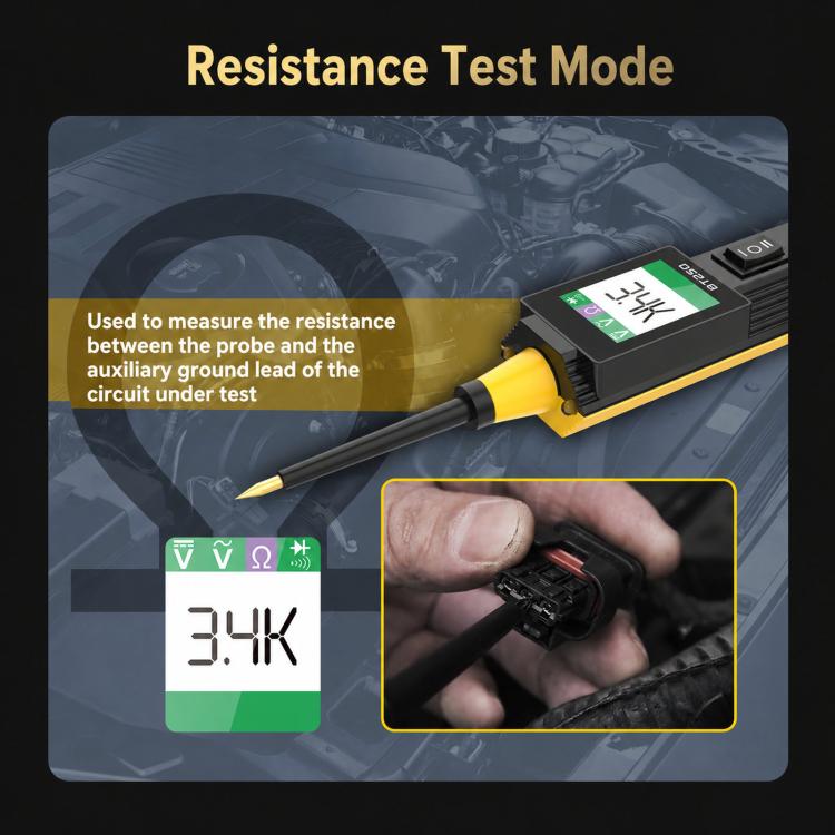 AUTOOL BT250 Multifunctional Automotive Test Pen Voltage & Resistance Detector