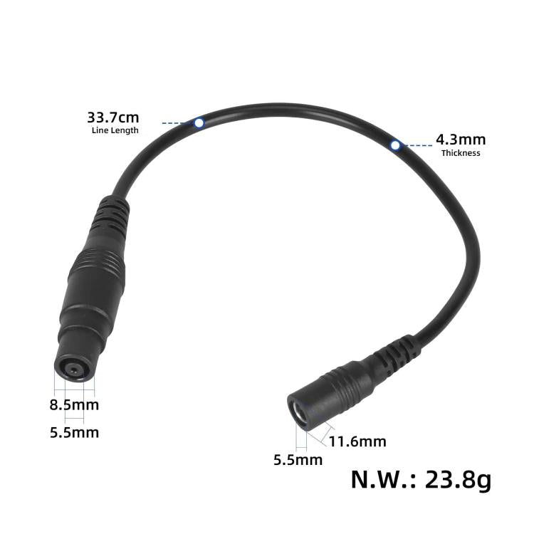 DC 5.5mm x 2.1mm Female to 8mm Male Charger Adapter Cable Battery Charging Converter Cord