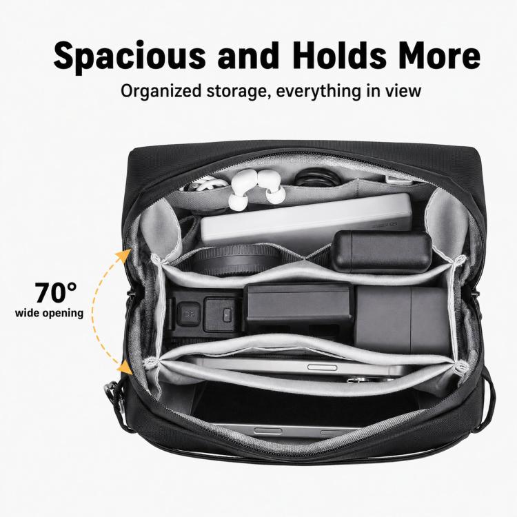 Custodia da viaggio per organizer elettronici, resistente all'acqua, per cavi e accessori.
