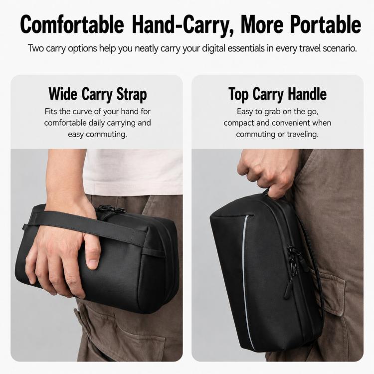 Custodia da viaggio per organizer elettronici, resistente all'acqua, per cavi e accessori.