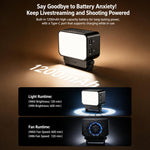 ShiYifan Ventola di raffreddamento e luce di riempimento 2 in 1, For DJI Osmo Nano, For DJI Osmo Action 6, For DJI Osmo Action 4 / 5, For DJI Osmo Pocket 4 / 3 / Insta360 Luna Ultra