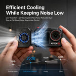 ShiYifan Ventola di raffreddamento e luce di riempimento 2 in 1, For DJI Osmo Nano, For DJI Osmo Action 6, For DJI Osmo Action 4 / 5, For DJI Osmo Pocket 4 / 3 / Insta360 Luna Ultra