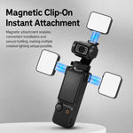 Luce di riempimento magnetica a LED dimmerabile per vlog video per DJI Osmo Pocket 3., Three Lamp, Dual Lamp, Single Lamp