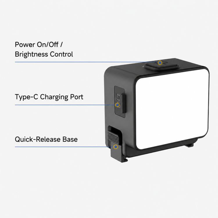 Per DJI Osmo Action 5 Pro / 4 / 3 Luce di riempimento magnetica, lampada fotografica portatile, ML-M02