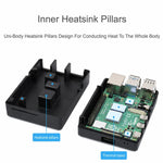 Waveshare 21176 Custodia scanalata in alluminio a strisce per Raspberry Pi 4, 21176