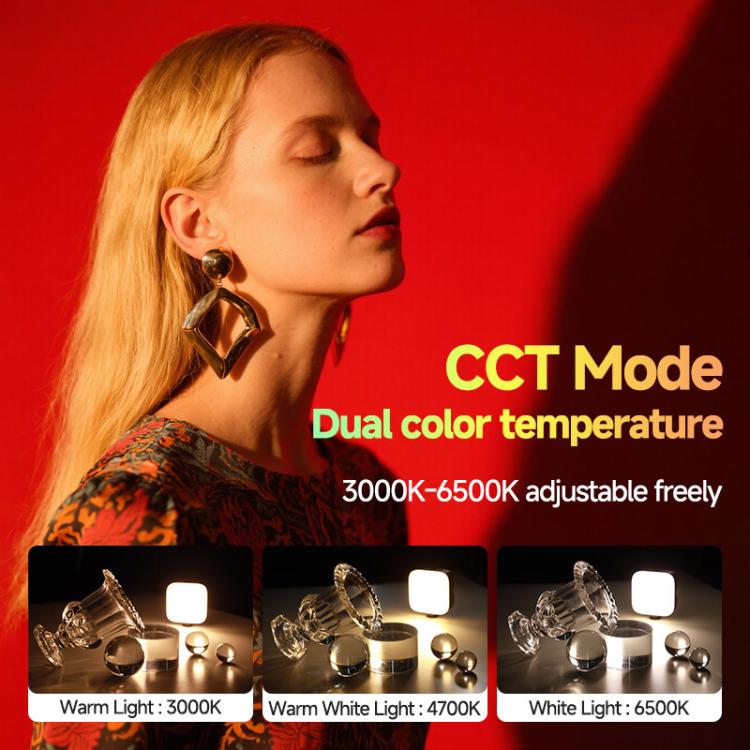 Luce per smartphone, mini luce tascabile portatile, lampada LED per fotografia e video all'aperto, K-05 Dual Temperature, MJ-05 RGB