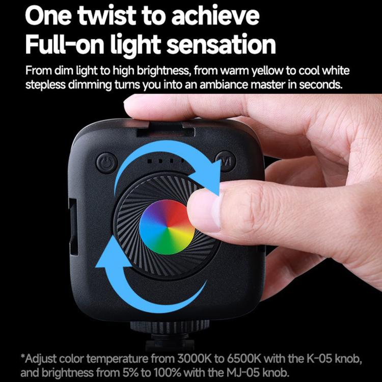 Luce per smartphone, mini luce tascabile portatile, lampada LED per fotografia e video all'aperto, K-05 Dual Temperature, MJ-05 RGB