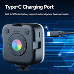 Luce per smartphone, mini luce tascabile portatile, lampada LED per fotografia e video all'aperto, K-05 Dual Temperature, MJ-05 RGB