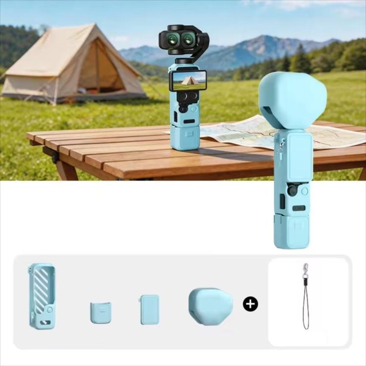 Custodia protettiva in silicone CYNOVA per DJI Osmo Pocket 4P, cover protettiva per schermo e corpo.