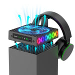 Ventola di raffreddamento superiore ipega per console Xbox Series X con sensore di temperatura automatico, luce RGB e gancio per cuffie., PG-XBX026S