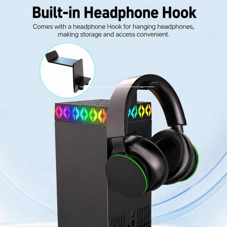 Ventola di raffreddamento superiore ipega per console Xbox Series X con sensore di temperatura automatico, luce RGB e gancio per cuffie., PG-XBX026S