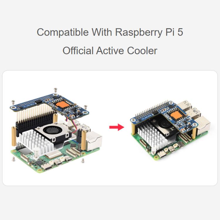 Scheda di espansione Waveshare 5/CM5 dedicata PoE(+) per Raspberry Pi, 34611, 34612+ Case