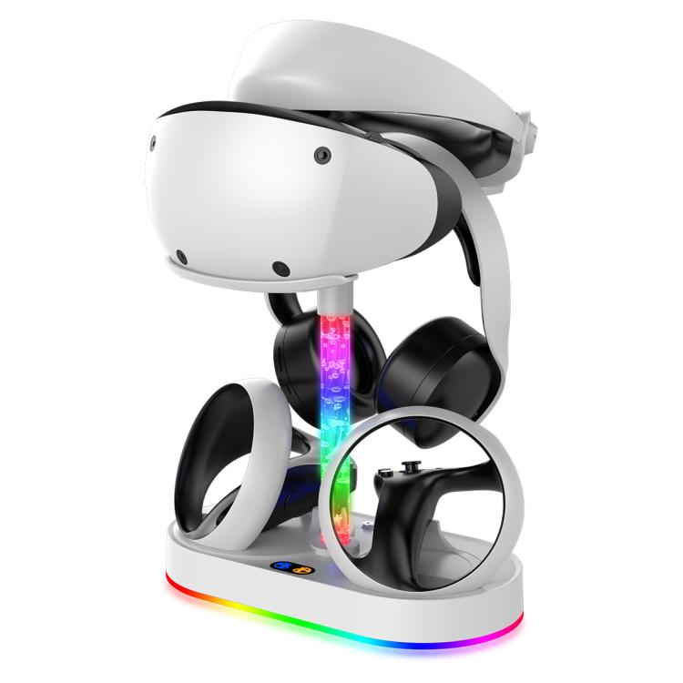 Base di ricarica RGB ipega per controller PS5 VR2 / PlayStation VR2, stazione di ricarica e supporto per visore VR, PG-P5V001S, PG-P5V001