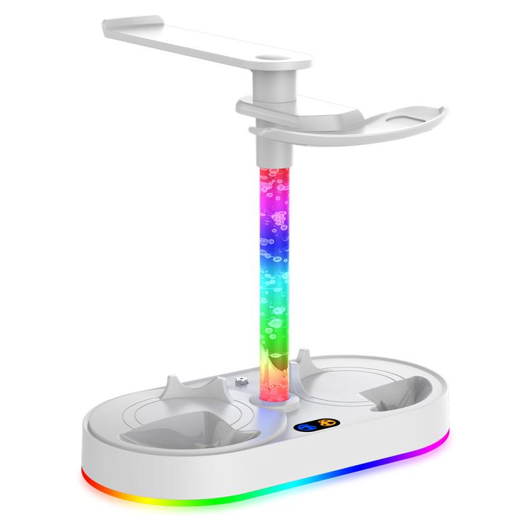 Base di ricarica RGB ipega per controller PS5 VR2 / PlayStation VR2, stazione di ricarica e supporto per visore VR, PG-P5V001S, PG-P5V001