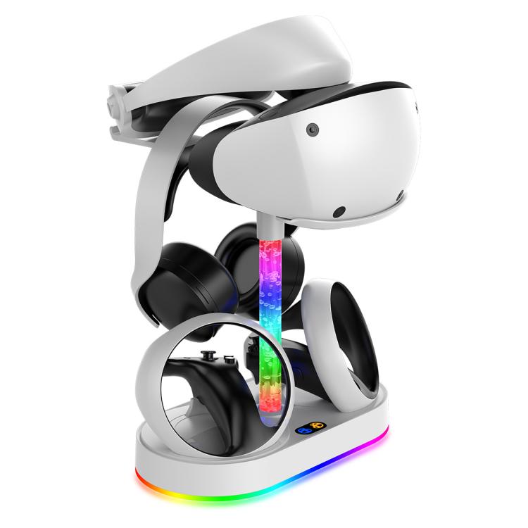 Base di ricarica RGB ipega per controller PS5 VR2 / PlayStation VR2, stazione di ricarica e supporto per visore VR, PG-P5V001S, PG-P5V001