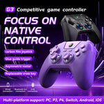 Controller di gioco BSP G3 Tri-Mode con joystick in carbonio e tasti macro per PC / Switch / PS4 / iOS e Android, With Stand White, With Stand Black, With Stand Pink, With Stand Purple, With Receiver White, With Receiver Black, With Receiver Pink      ...