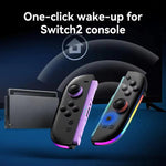 JOY-06 Controller wireless magnetici per Switch 2 con joystick in film di carbonio, giroscopio a 9 assi, riattivazione con un solo tasto