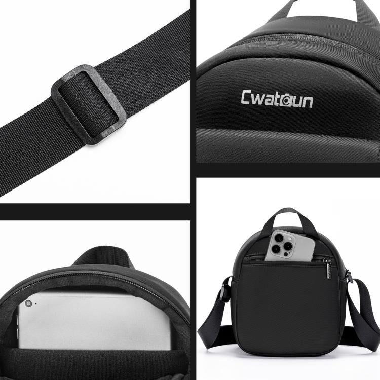 Borsa a tracolla compatta per fotocamera, con scomparti per schede SD per mirrorless e accessori., Cwatcun D333 Small, Cwatcun D333 Large