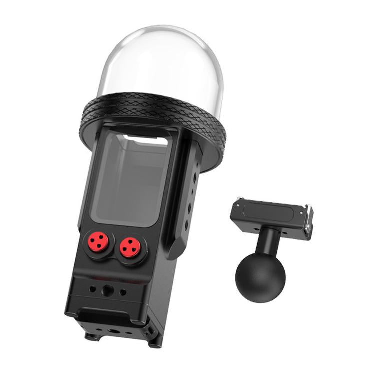 Custodia impermeabile in alluminio per DJI Osmo Pocket 3, resistente fino a 80 metri per immersioni profonde., Standard, Universal Dual-Card, Magnetic Quick-Release Dual-Card, 1 inch Ball Head